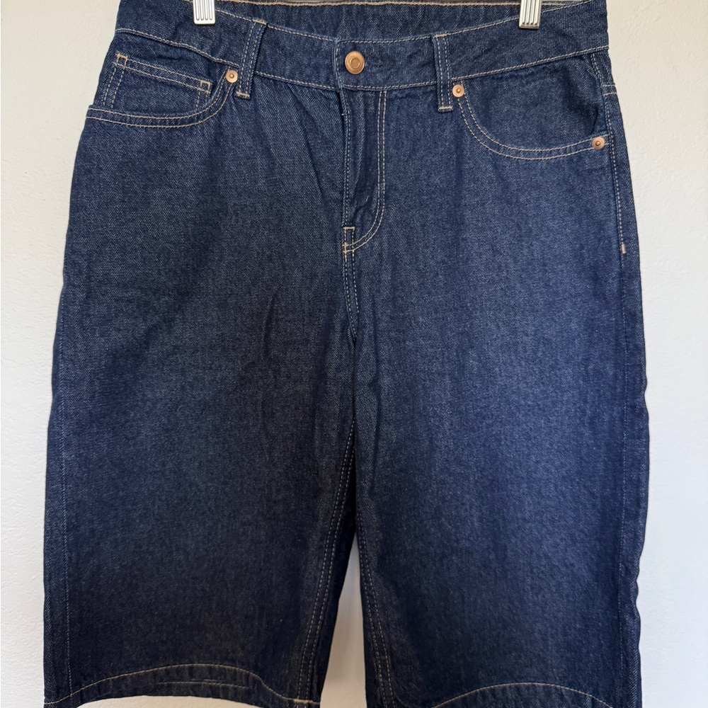 Divided Dark Blue Denim Bermuda Shorts